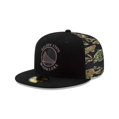 Sapca New Era Golden State Warriors NBA Camo Panel 59FIFTY Fitted - Negrii